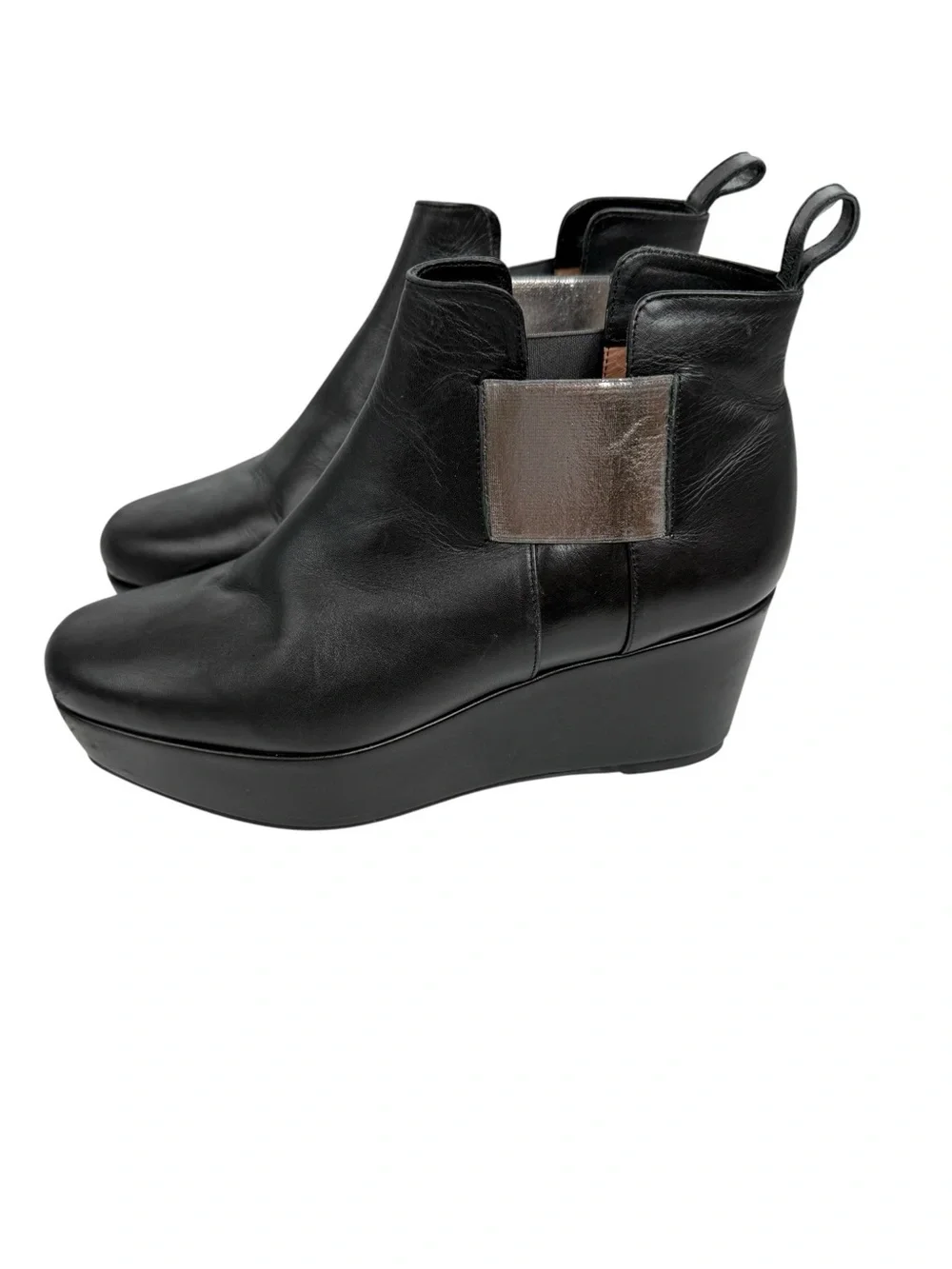 Robert Clergerie Platform Leather Wedge ankle Booties size 37